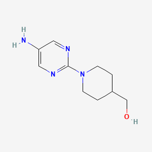 molecular formula C10H16N4O B7864570 1-(5-Amino-2-pyrimidinyl)piperidine-4-methanol 
