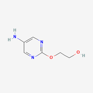 molecular formula C6H9N3O2 B7864577 2-[(5-Aminopyrimidin-2-YL)oxy]ethan-1-OL 