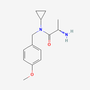 molecular formula C14H20N2O2 B7864593 (S)-2-Amino-N-cyclopropyl-N-(4-methoxy-benzyl)-propionamide 