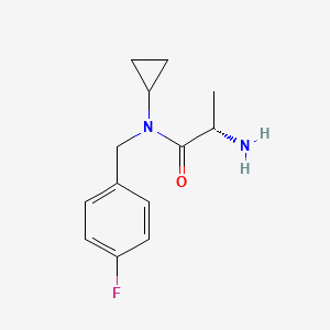 molecular formula C13H17FN2O B7864606 (S)-2-Amino-N-cyclopropyl-N-(4-fluoro-benzyl)-propionamide 
