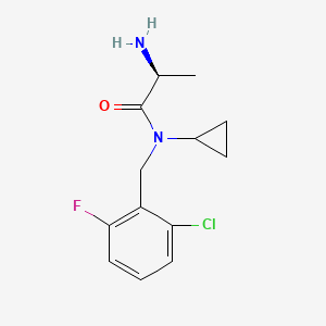 molecular formula C13H16ClFN2O B7864609 (S)-2-Amino-N-(2-chloro-6-fluoro-benzyl)-N-cyclopropyl-propionamide 