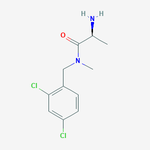 molecular formula C11H14Cl2N2O B7864636 (S)-2-Amino-N-(2,4-dichloro-benzyl)-N-methyl-propionamide 