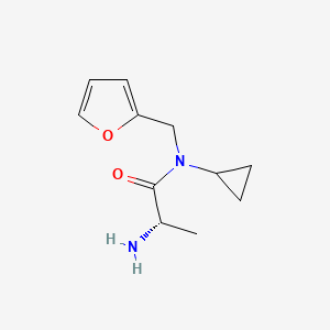 molecular formula C11H16N2O2 B7864642 (S)-2-Amino-N-cyclopropyl-N-furan-2-ylmethyl-propionamide 