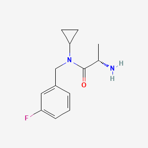 molecular formula C13H17FN2O B7864644 (S)-2-Amino-N-cyclopropyl-N-(3-fluoro-benzyl)-propionamide 