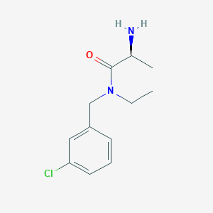 molecular formula C12H17ClN2O B7864660 (S)-2-Amino-N-(3-chloro-benzyl)-N-ethyl-propionamide 