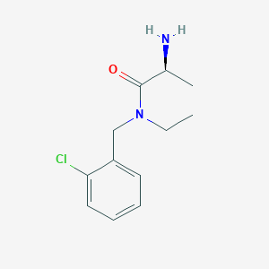 molecular formula C12H17ClN2O B7864665 (S)-2-Amino-N-(2-chloro-benzyl)-N-ethyl-propionamide 