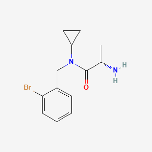 molecular formula C13H17BrN2O B7864669 (S)-2-Amino-N-(2-bromo-benzyl)-N-cyclopropyl-propionamide 