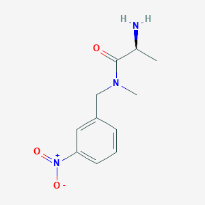 molecular formula C11H15N3O3 B7864685 (S)-2-Amino-N-methyl-N-(3-nitrobenzyl)propanamide 