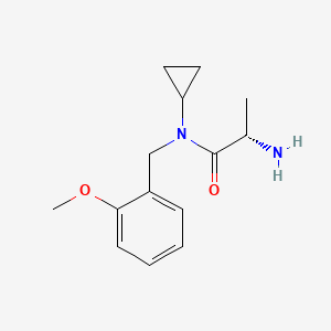 molecular formula C14H20N2O2 B7864694 (S)-2-Amino-N-cyclopropyl-N-(2-methoxy-benzyl)-propionamide 