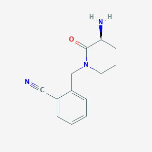 molecular formula C13H17N3O B7864718 (S)-2-Amino-N-(2-cyano-benzyl)-N-ethyl-propionamide 