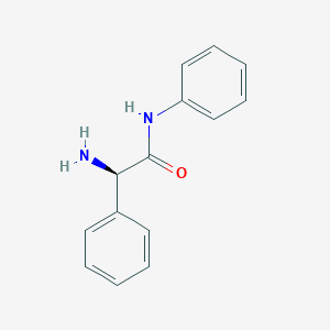 molecular formula C14H14N2O B7864745 (2R)-2-Amino-N,2-diphenylacetamide 