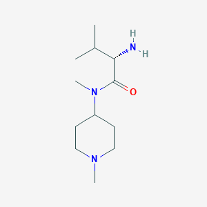 molecular formula C12H25N3O B7864751 (S)-2-Amino-3,N-dimethyl-N-(1-methyl-piperidin-4-yl)-butyramide 