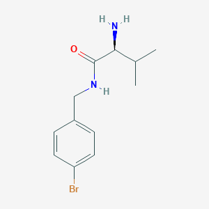 molecular formula C12H17BrN2O B7864759 (S)-2-Amino-N-(4-bromo-benzyl)-3-methyl-butyramide 