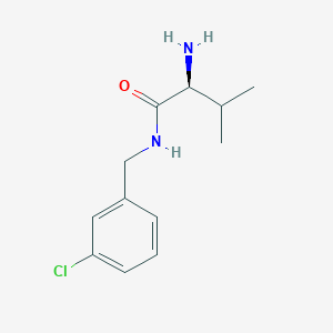 molecular formula C12H17ClN2O B7864776 (S)-2-Amino-N-(3-chloro-benzyl)-3-methyl-butyramide 