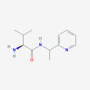 molecular formula C12H19N3O B7864778 (S)-2-Amino-3-methyl-N-(1-pyridin-2-yl-ethyl)-butyramide 