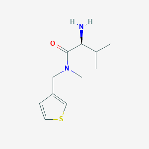 molecular formula C11H18N2OS B7864784 (S)-2-Amino-3,N-dimethyl-N-thiophen-3-ylmethyl-butyramide 