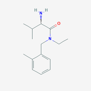 molecular formula C15H24N2O B7864811 (S)-2-Amino-N-ethyl-3-methyl-N-(2-methyl-benzyl)-butyramide 