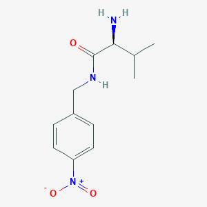 molecular formula C12H17N3O3 B7864816 (S)-2-Amino-3-methyl-N-(4-nitro-benzyl)-butyramide 