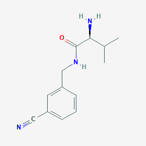 molecular formula C13H17N3O B7864832 (S)-2-Amino-N-(3-cyano-benzyl)-3-methyl-butyramide 