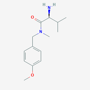 molecular formula C14H22N2O2 B7864834 (S)-2-Amino-N-(4-methoxy-benzyl)-3,N-dimethyl-butyramide 