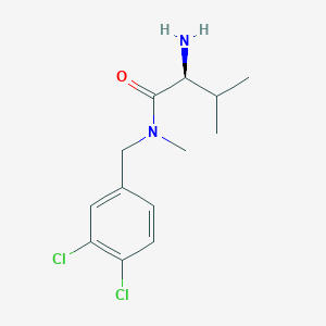 molecular formula C13H18Cl2N2O B7864879 (S)-2-Amino-N-(3,4-dichloro-benzyl)-3,N-dimethyl-butyramide 