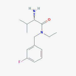 molecular formula C14H21FN2O B7864890 (S)-2-Amino-N-ethyl-N-(3-fluoro-benzyl)-3-methyl-butyramide 