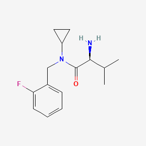 molecular formula C15H21FN2O B7864894 (S)-2-Amino-N-cyclopropyl-N-(2-fluoro-benzyl)-3-methyl-butyramide 