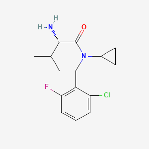 molecular formula C15H20ClFN2O B7864910 (S)-2-Amino-N-(2-chloro-6-fluoro-benzyl)-N-cyclopropyl-3-methyl-butyramide 