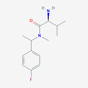 molecular formula C14H21FN2O B7864915 (S)-2-Amino-N-[1-(4-fluoro-phenyl)-ethyl]-3,N-dimethyl-butyramide 