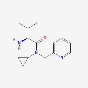 molecular formula C14H21N3O B7864920 (S)-2-Amino-N-cyclopropyl-3-methyl-N-pyridin-2-ylmethyl-butyramide 