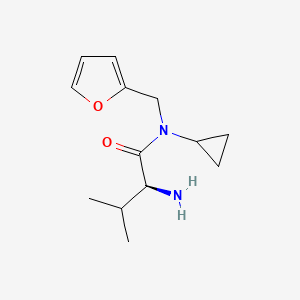molecular formula C13H20N2O2 B7864935 (S)-2-Amino-N-cyclopropyl-N-furan-2-ylmethyl-3-methyl-butyramide 