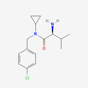 molecular formula C15H21ClN2O B7864943 (S)-2-Amino-N-(4-chloro-benzyl)-N-cyclopropyl-3-methyl-butyramide 