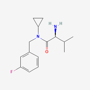 molecular formula C15H21FN2O B7864944 (S)-2-Amino-N-cyclopropyl-N-(3-fluoro-benzyl)-3-methyl-butyramide 