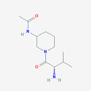 molecular formula C12H23N3O2 B7864994 N-[1-((S)-2-Amino-3-methyl-butyryl)-piperidin-3-yl]-acetamide 