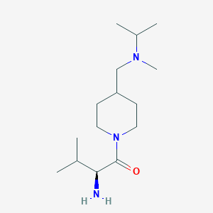 molecular formula C15H31N3O B7865007 (S)-2-Amino-1-{4-[(isopropyl-methyl-amino)-methyl]-piperidin-1-yl}-3-methyl-butan-1-one 