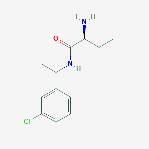 molecular formula C13H19ClN2O B7865022 (S)-2-Amino-N-[1-(3-chloro-phenyl)-ethyl]-3-methyl-butyramide 