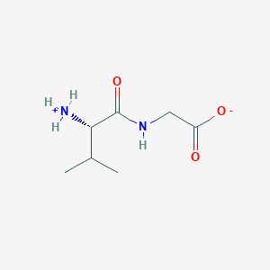 {[(2S)-2-azaniumyl-3-methylbutanoyl]amino}acetate