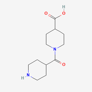 molecular formula C12H20N2O3 B7865053 1-(4-Piperidinylcarbonyl)-4-carboxypiperidine 