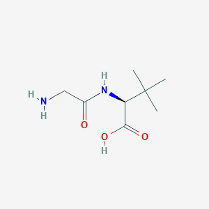 molecular formula C8H16N2O3 B7865068 (S)-2-(2-Aminoacetamido)-3,3-dimethylbutanoic acid 