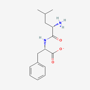 molecular formula C15H22N2O3 B7865109 (2S)-2-[[(2S)-2-azaniumyl-4-methylpentanoyl]amino]-3-phenylpropanoate 