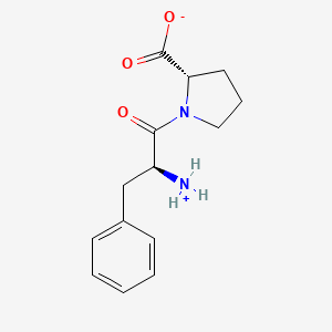 molecular formula C14H18N2O3 B7865117 (2S)-1-[(2S)-2-azaniumyl-3-phenylpropanoyl]pyrrolidine-2-carboxylate 