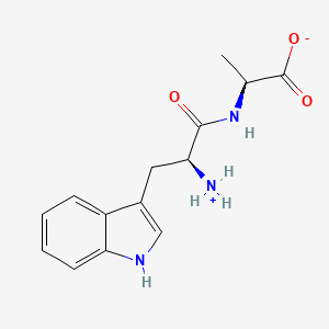 (2S)-2-[[(2S)-2-azaniumyl-3-(1H-indol-3-yl)propanoyl]amino]propanoate