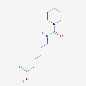 molecular formula C12H22N2O3 B7865221 6-[(Piperidine-1-carbonyl)amino]hexanoic acid 