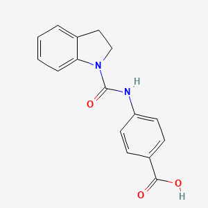molecular formula C16H14N2O3 B7865240 4-[(2,3-Dihydro-1H-indol-1-ylcarbonyl)amino]benzoic acid 