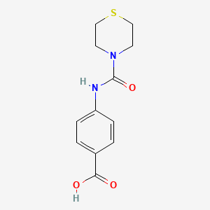 molecular formula C12H14N2O3S B7865245 4-[(Thiomorpholine-4-carbonyl)amino]benzoic acid 