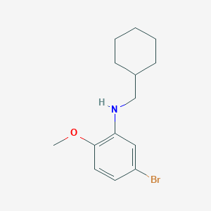 molecular formula C14H20BrNO B7865260 5-bromo-N-(cyclohexylmethyl)-2-methoxyaniline 