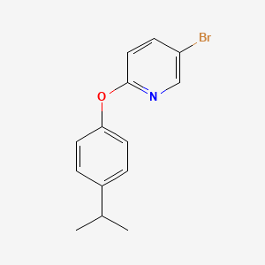 molecular formula C14H14BrNO B7865277 5-Bromo-2-(4-isopropylphenoxy)pyridine 