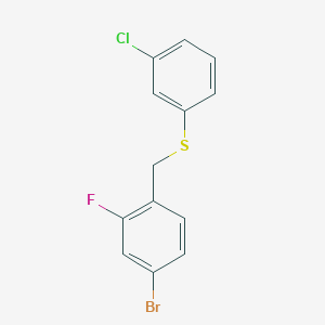 1-Bromo-3-fluoro-4-[(3-chlorophenyl)sulfanylmethyl]benzene