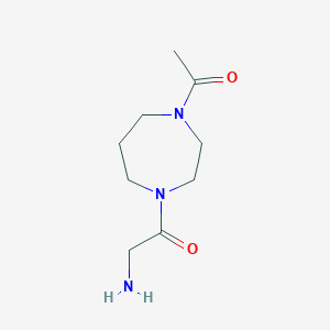 molecular formula C9H17N3O2 B7865358 1-(4-Acetyl-[1,4]diazepan-1-yl)-2-amino-ethanone 