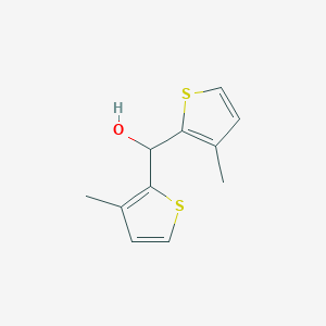 molecular formula C11H12OS2 B7865381 Bis(3-methylthiophen-2-yl)methanol 